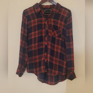 Rails Red and Navy Plaid Button-Down Shirt